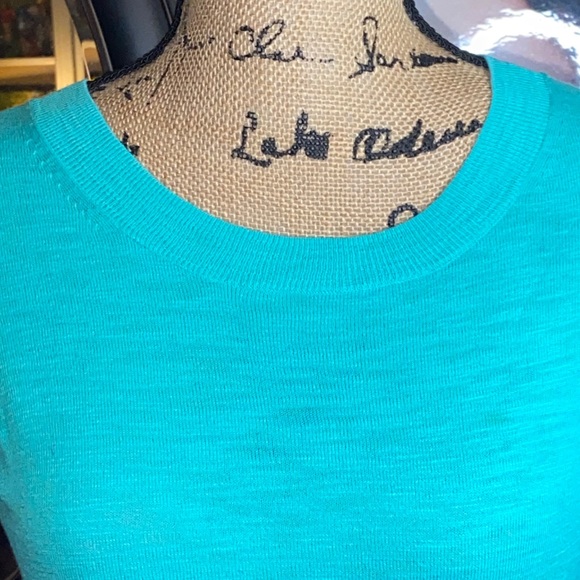 Like new- J Crew Ribbed Teal Green Sweater - Picture 3 of 4